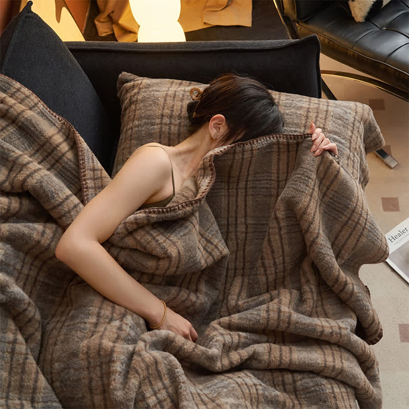 Coperta multiuso in pile reversibile a quadri classici Ownkoti - image 17