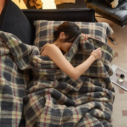 Coperta multiuso in pile reversibile a quadri classici Ownkoti - image 47