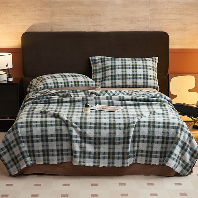 Coperta multiuso in pile reversibile a quadri classici Ownkoti - image 30