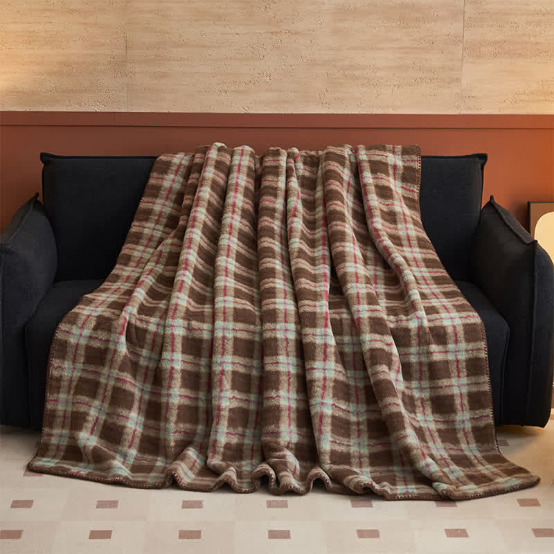 Coperta multiuso in pile reversibile a quadri classici Ownkoti - image 25