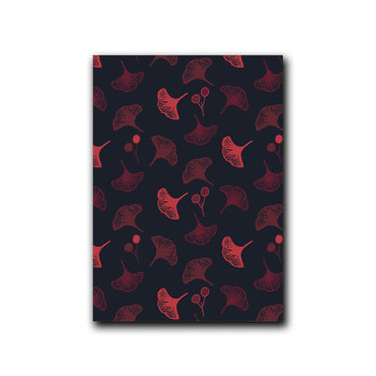 Dipinto decorativo in stile naturale con foglie di ginkgo di Ownkoti - Nero e rosso - 40cm x 60cm - image 3