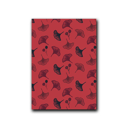 Dipinto decorativo in stile naturale con foglie di ginkgo di Ownkoti - Rosso e nero - 40cm x 60cm - image 1