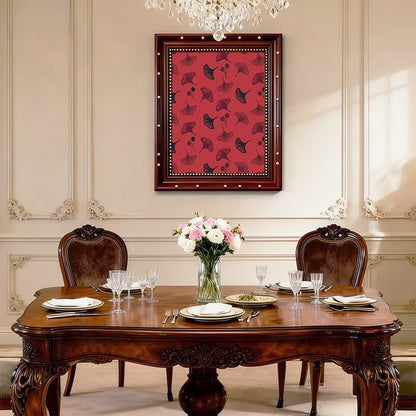 Dipinto decorativo in stile naturale con foglie di ginkgo di Ownkoti - image 0