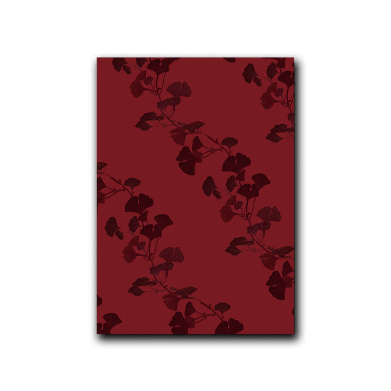 Dipinto decorativo con grande foglia di ginkgo di Ownkoti - Rosso e nero - 40cm x 60cm - image 7