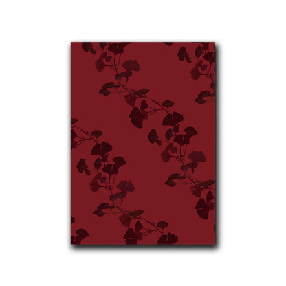 Dipinto decorativo con grande foglia di ginkgo di Ownkoti - Rosso e nero - 40cm x 60cm - image 7