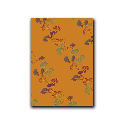 Dipinto decorativo con grande foglia di ginkgo di Ownkoti - Arancia - 40cm x 60cm - image 1