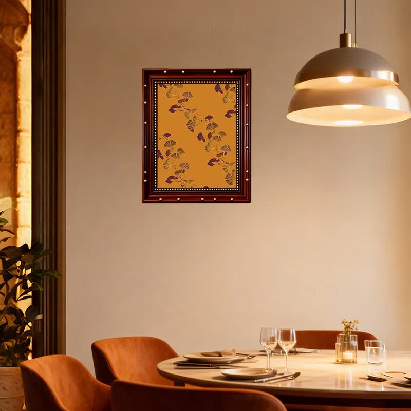 Dipinto decorativo con grande foglia di ginkgo di Ownkoti - image 0