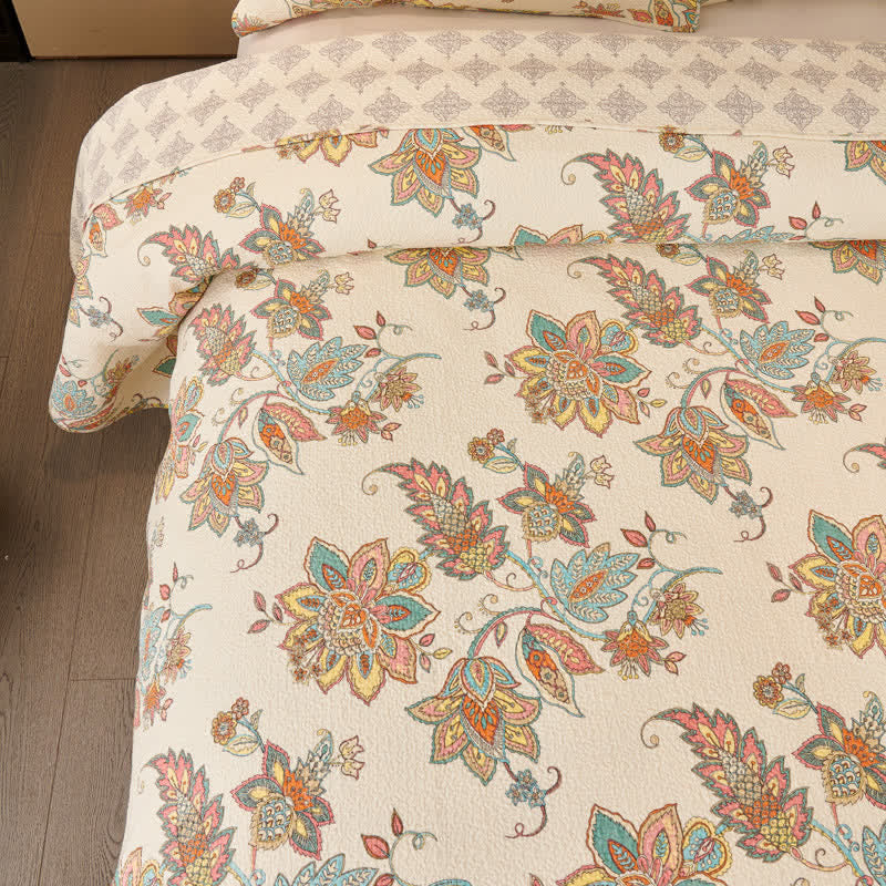 Set copriletto trapuntato in cotone naturale con motivo Paisley Ownkoti (3 pezzi) - image 3