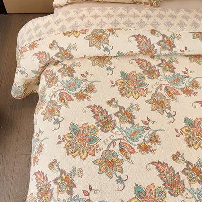 Set copriletto trapuntato in cotone naturale con motivo Paisley Ownkoti (3 pezzi) - image 3