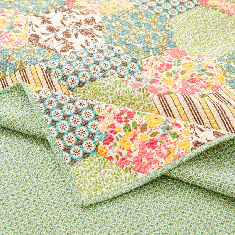 Set copriletto trapuntato in cotone patchwork Ownkoti (3 pezzi) - image 7