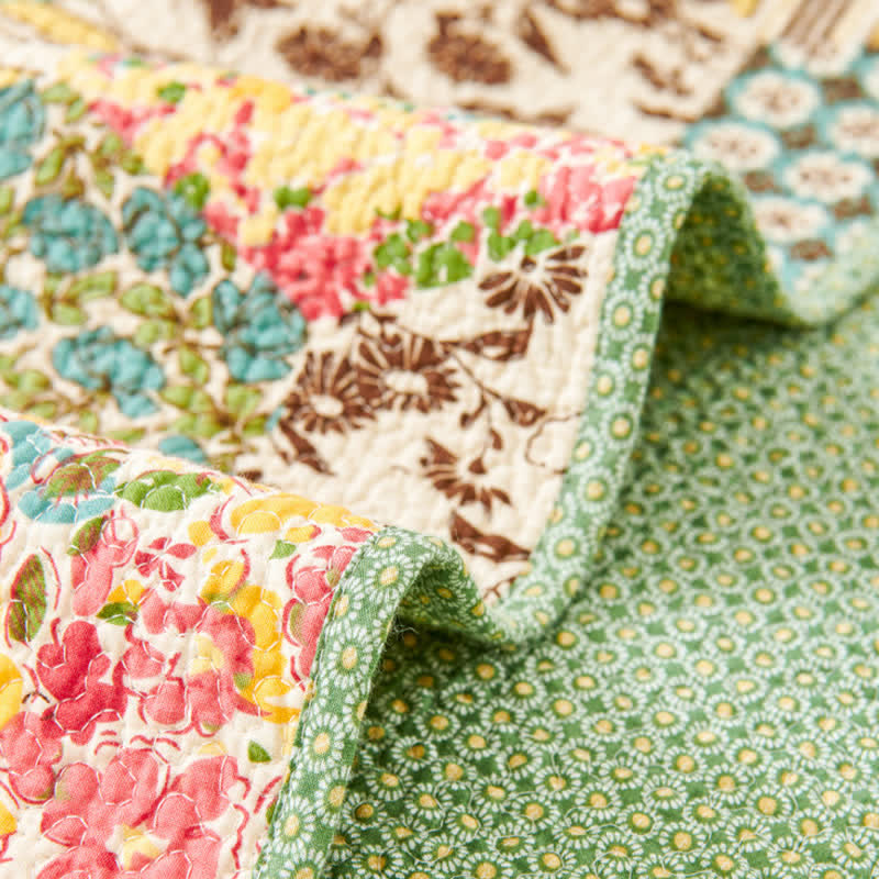 Set copriletto trapuntato in cotone patchwork Ownkoti (3 pezzi) - image 6