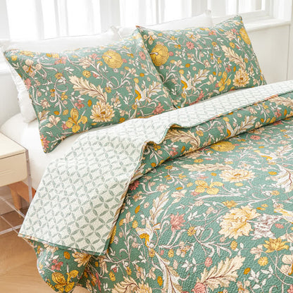 Copriletto trapuntato floreale Ownkoti William Morris (3 pezzi) - image 3