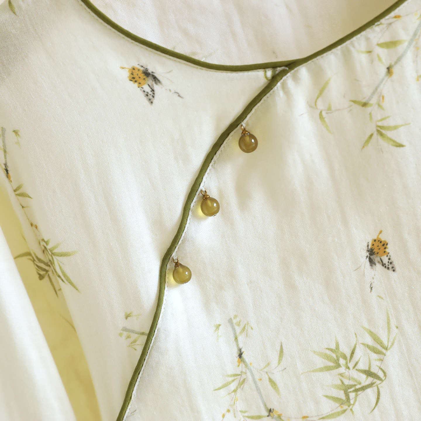 Loungewear in cotone con farfalle di bambù di ispirazione orientale Ownkoti - image 3