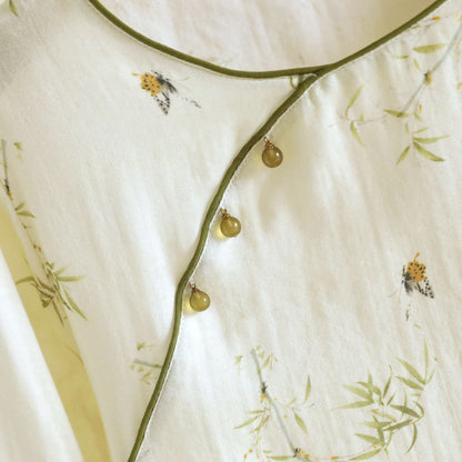 Loungewear in cotone con farfalle di bambù di ispirazione orientale Ownkoti - image 3