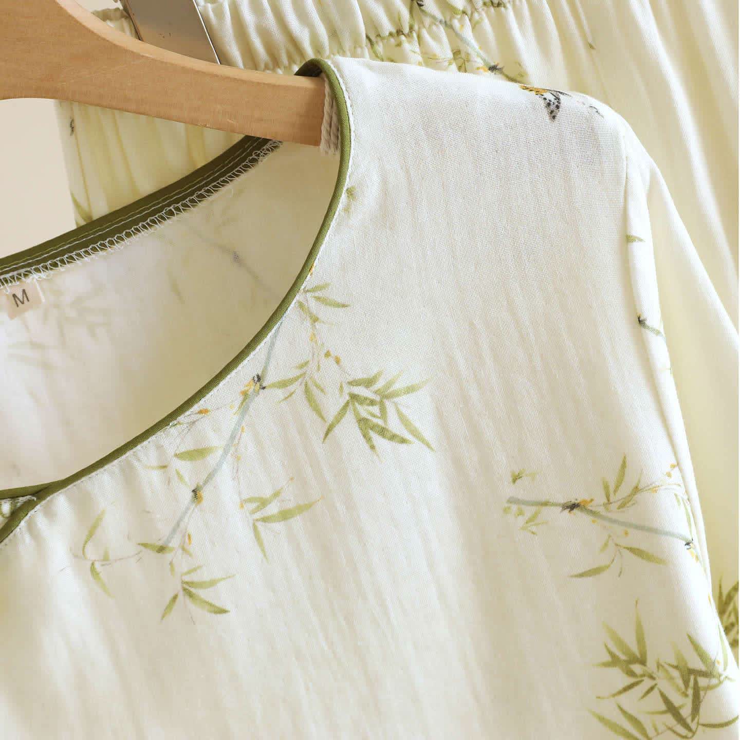 Loungewear in cotone con farfalle di bambù di ispirazione orientale Ownkoti - image 4