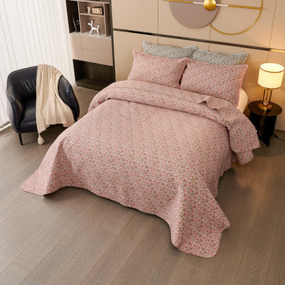 Set copriletto trapuntato floreale in cotone Ownkoti (3 pezzi) - image 2