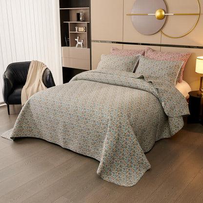 Set copriletto trapuntato floreale in cotone Ownkoti (3 pezzi) - image 7