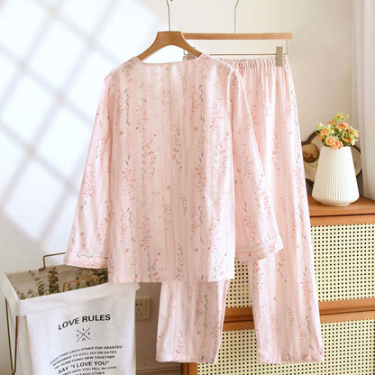 Loungewear in cotone a righe e motivi floreali di ispirazione orientale Ownkoti - image 1