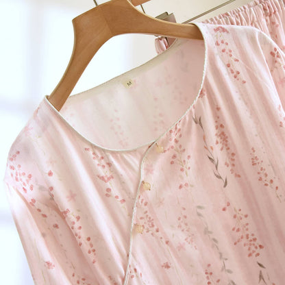 Loungewear in cotone a righe e motivi floreali di ispirazione orientale Ownkoti - image 2