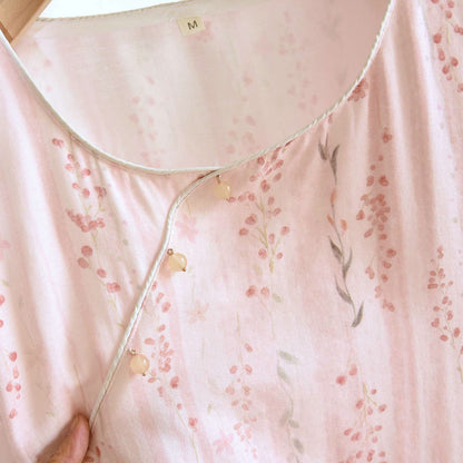 Loungewear in cotone a righe e motivi floreali di ispirazione orientale Ownkoti - image 3