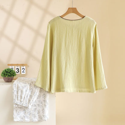 Loungewear in cotone con foglie di ispirazione orientale Ownkoti - image 5
