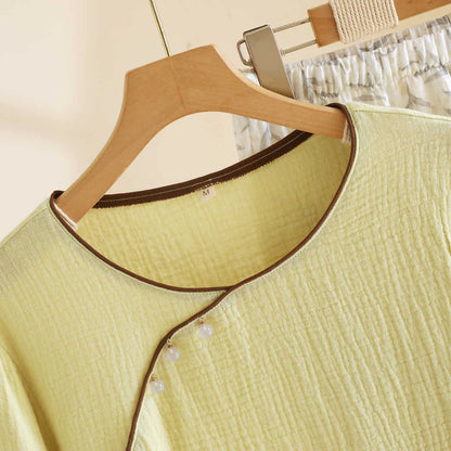 Loungewear in cotone con foglie di ispirazione orientale Ownkoti - image 6