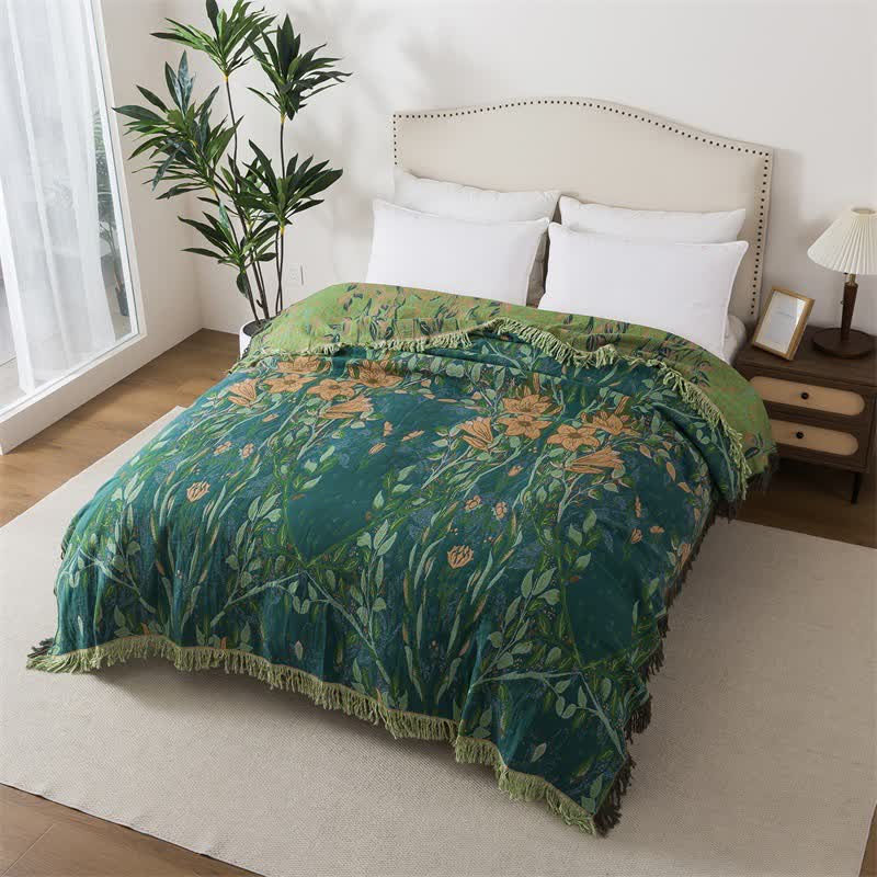 Coperta in garza di cotone con nappe Ownkoti Lily - image 5