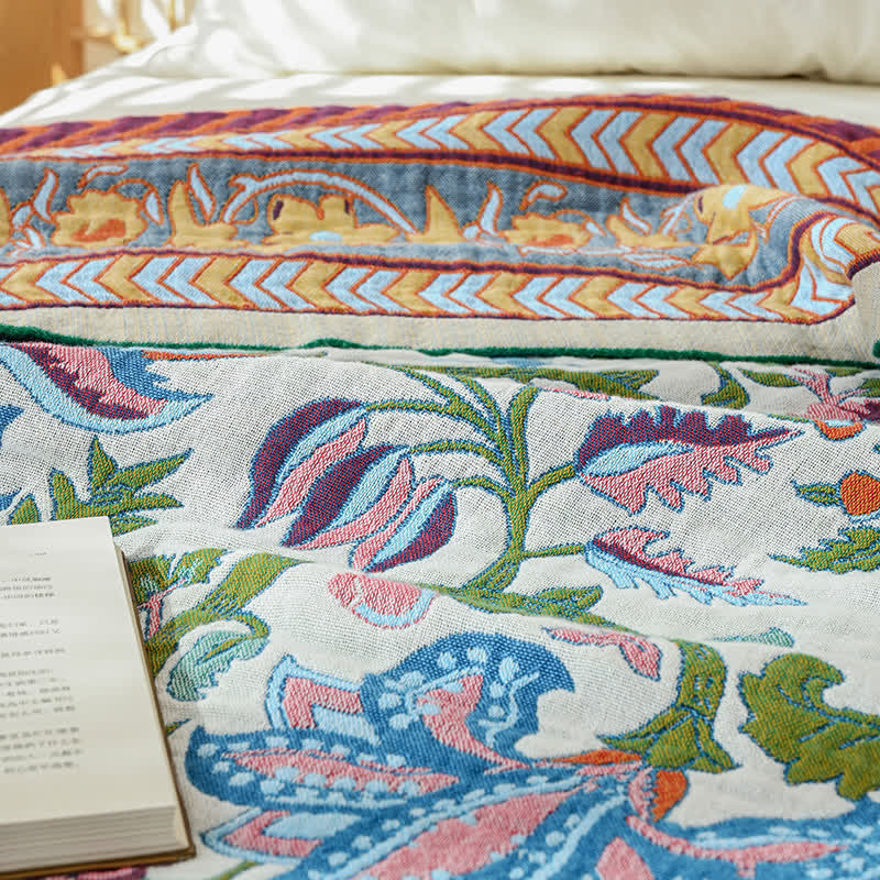 Trapunta in garza di puro cotone con motivo floreale Ownkoti - image 3