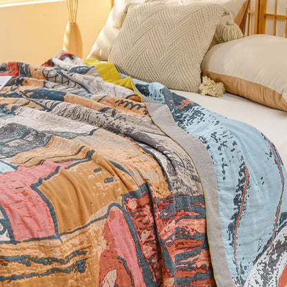 Trapunta in garza di cotone Ownkoti Impressionist Town - image 3