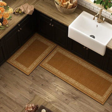 Tappeto da cucina vintage marrone Ownkoti Diatom Mud - 60cm x 90cm+ 60cm x 180cm - image 0