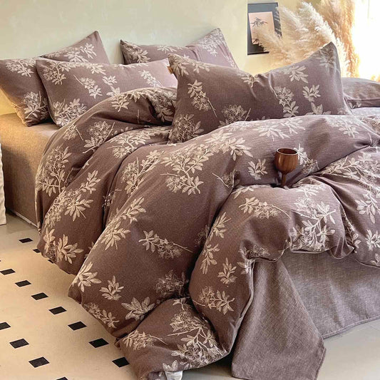 Set di biancheria da letto con stampa floreale elegante vintage Ownkoti (4 pezzi) - Matrimoniale Grande - image 0