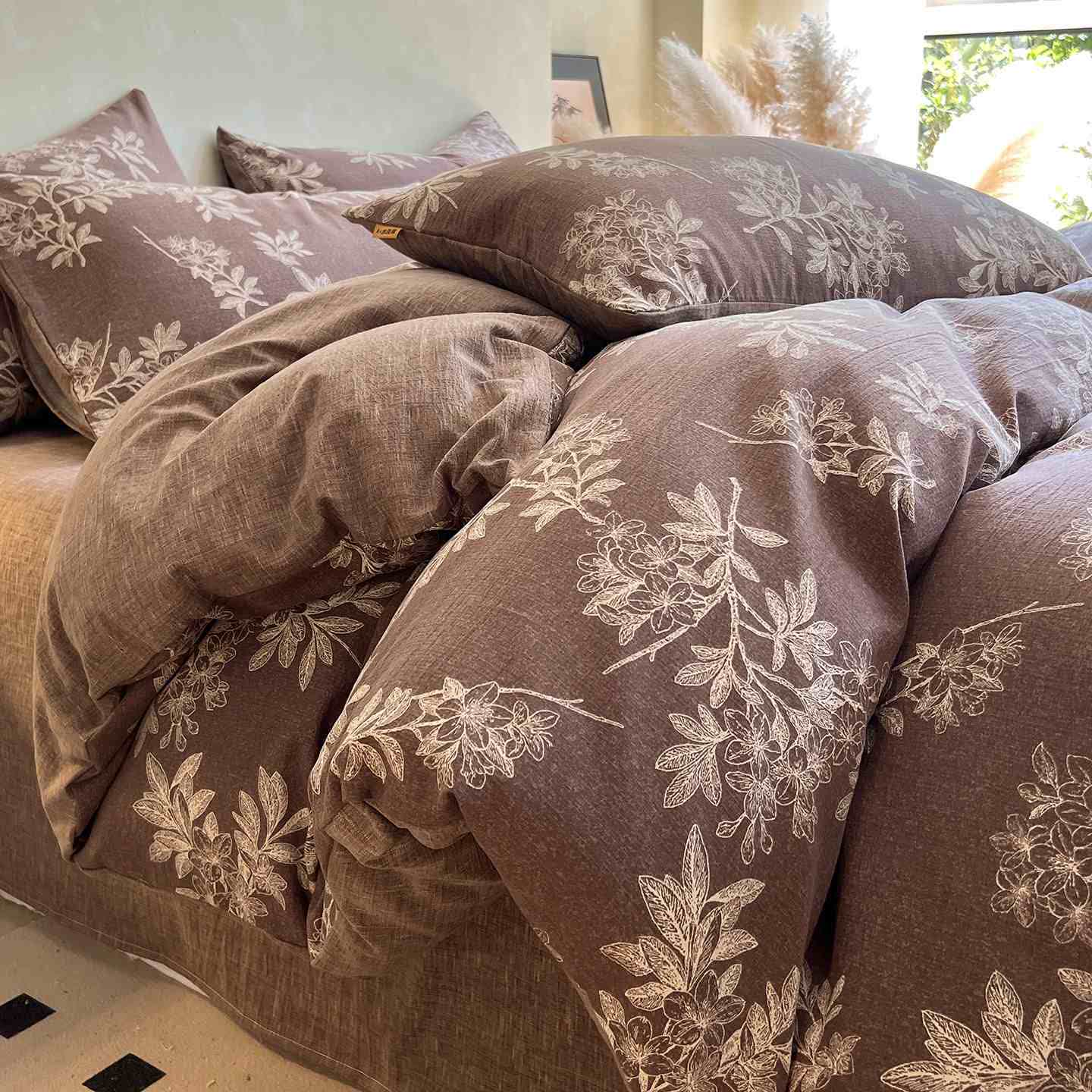 Set di biancheria da letto con stampa floreale elegante vintage Ownkoti (4 pezzi) - image 3