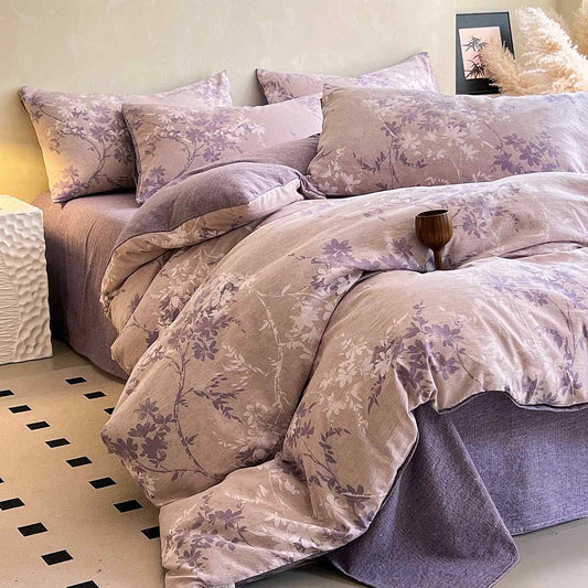 Set di biancheria da letto con stampa floreale vintage Ownkoti (4 pezzi) - Matrimoniale Grande - image 0