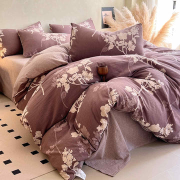 Set di biancheria da letto con stampa floreale di lusso Ownkoti (4 pezzi) - Matrimoniale Grande - image 0