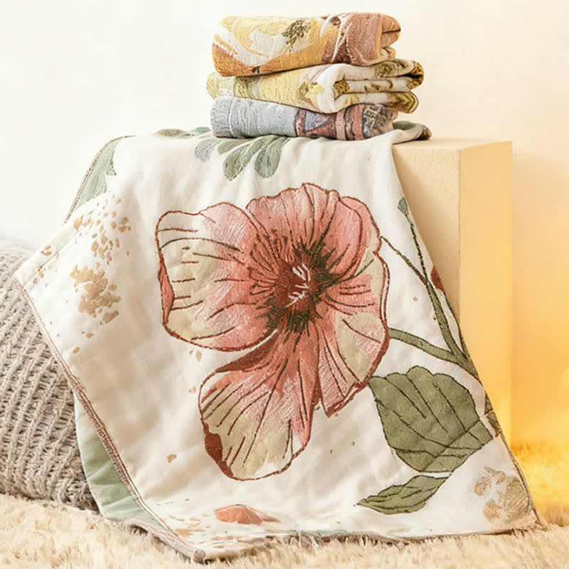 Asciugamano assorbente da cucina in cotone floreale elegante Ownkoti - image 0