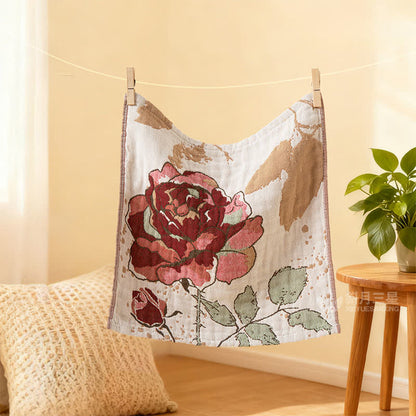 Asciugamano assorbente da cucina in cotone floreale elegante Ownkoti - image 5