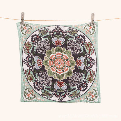 Asciugamano assorbente da cucina in cotone con motivo floreale retrò Ownkoti - image 2