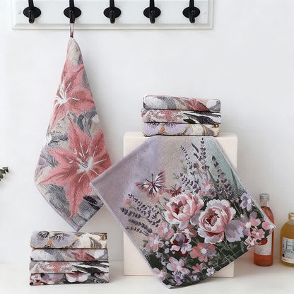 Asciugamano assorbente da cucina in cotone floreale di lusso Ownkoti - image 1