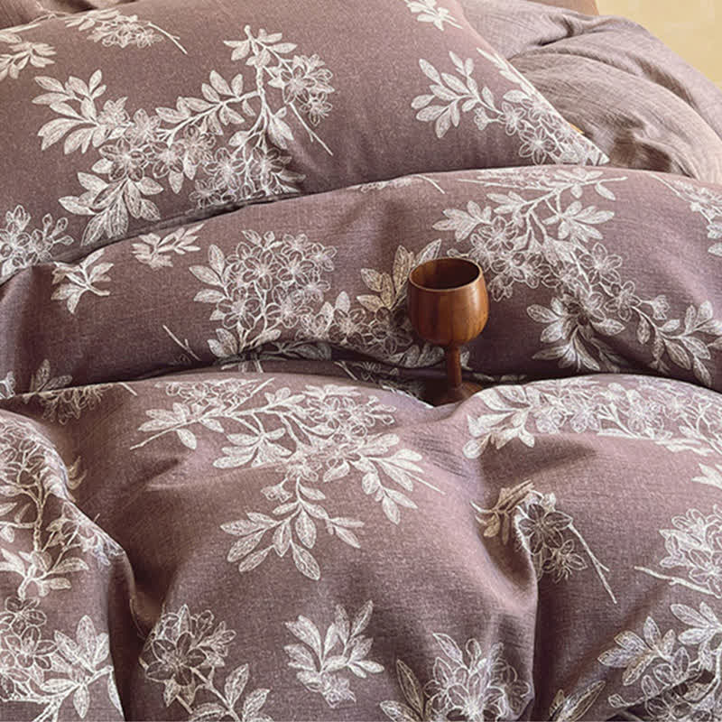 Set di biancheria da letto con stampa floreale elegante vintage Ownkoti (4 pezzi) - image 8