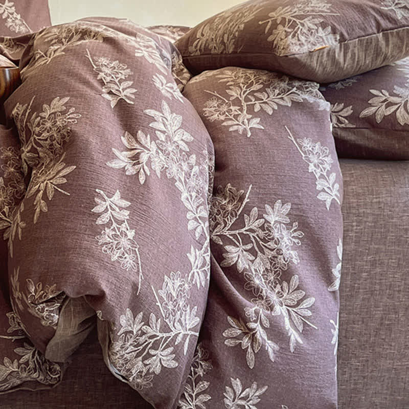 Set di biancheria da letto con stampa floreale elegante vintage Ownkoti (4 pezzi) - image 6