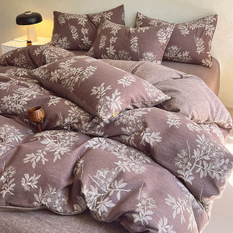 Set di biancheria da letto con stampa floreale elegante vintage Ownkoti (4 pezzi) - image 2