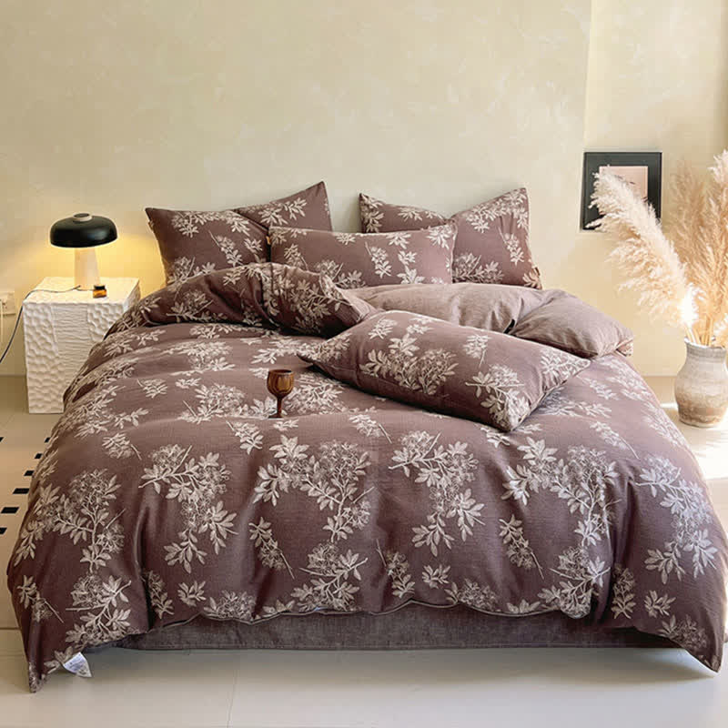 Set di biancheria da letto con stampa floreale elegante vintage Ownkoti (4 pezzi) - image 1
