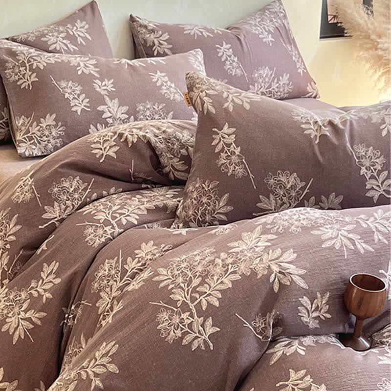 Set di biancheria da letto con stampa floreale elegante vintage Ownkoti (4 pezzi) - image 5