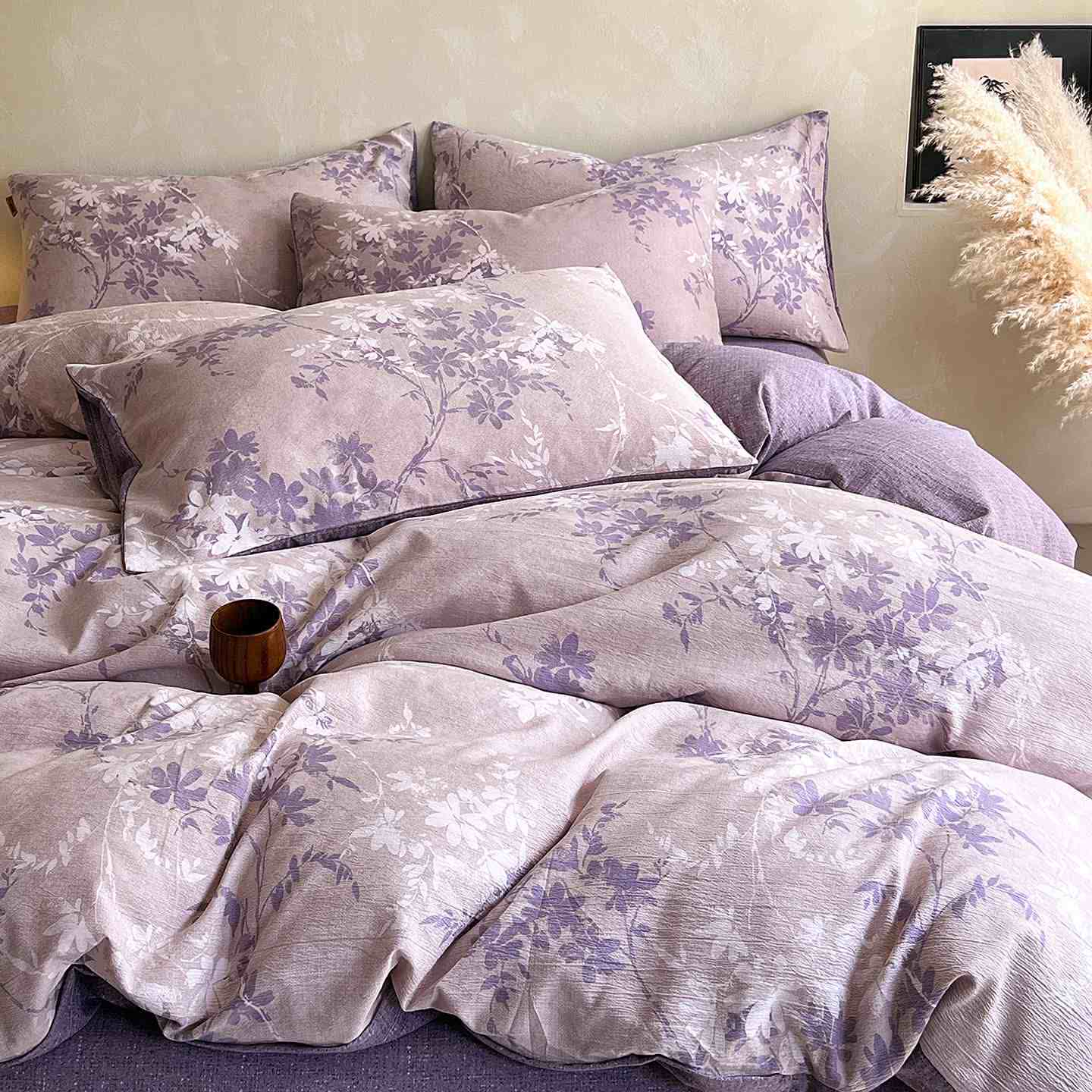 Set di biancheria da letto con stampa floreale vintage Ownkoti (4 pezzi) - image 1