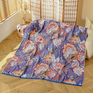 Coperta in garza di puro cotone floreale Ownkoti - 230cm x 250cm - image 0