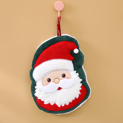 Asciugamani da cucina e da bagno natalizi Ownkoti - Babbo Natale - 4 pezzi - 8" x 12" - image 3