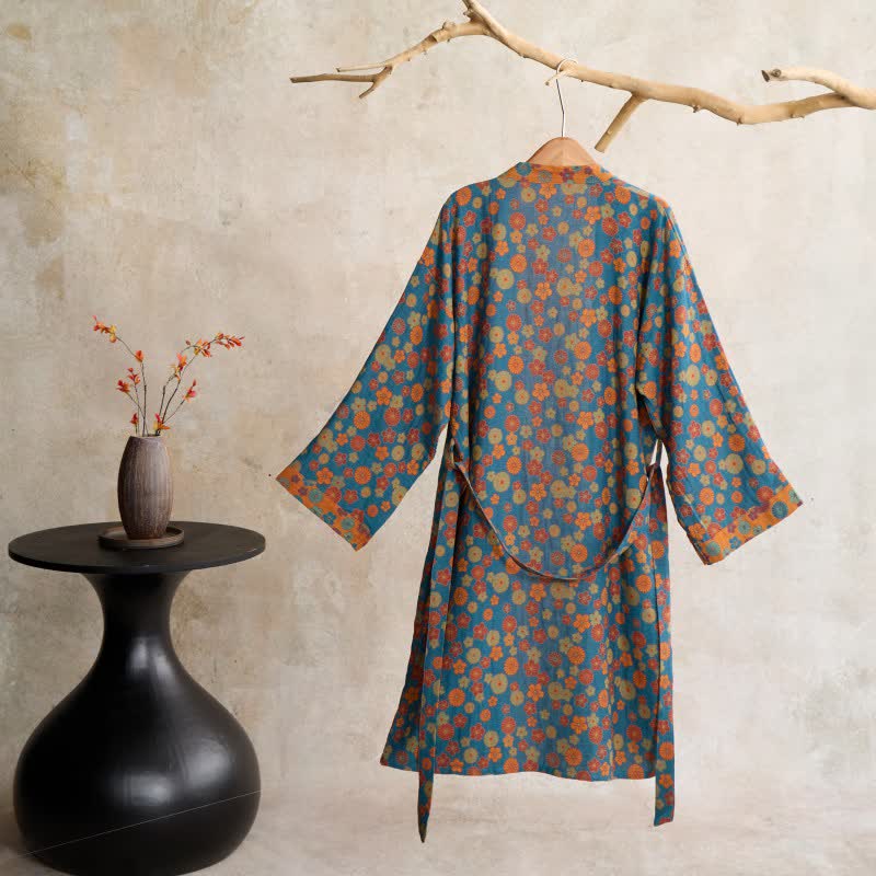 Kimono in cotone jacquard floreale vintage Ownkoti - image 1
