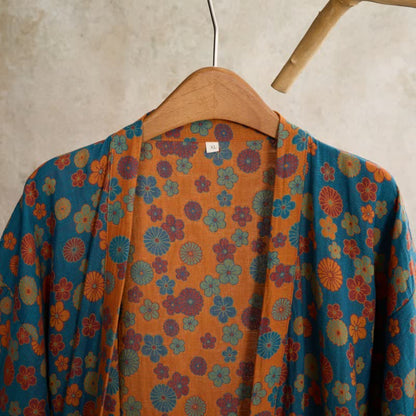 Kimono in cotone jacquard floreale vintage Ownkoti - image 3