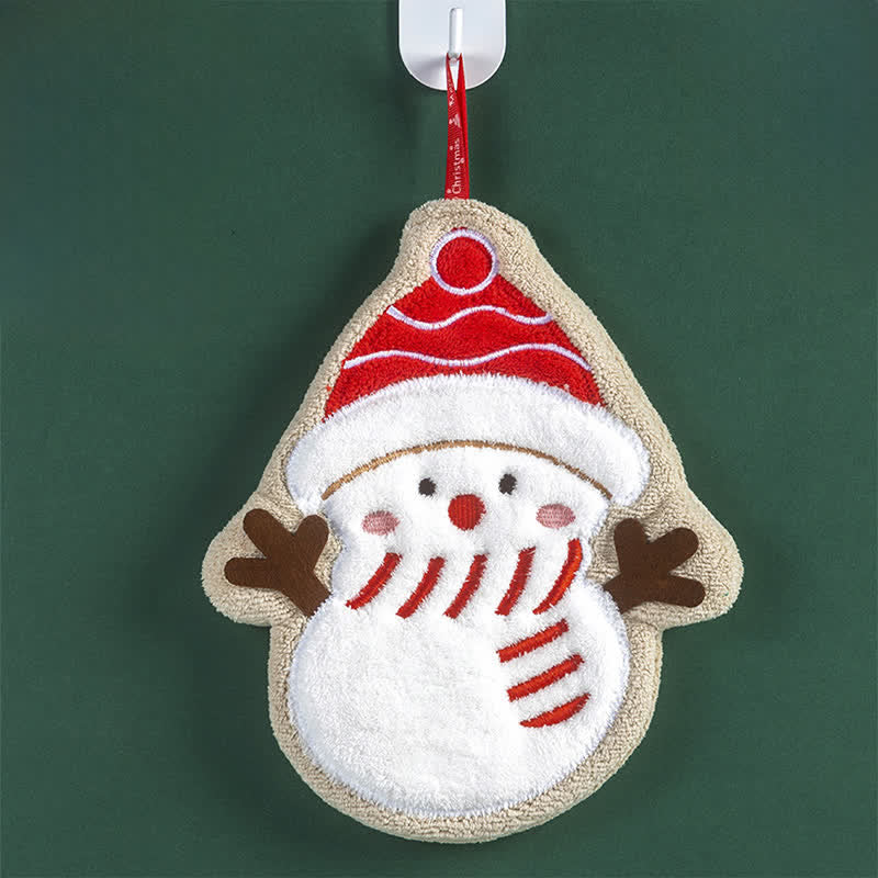 Asciugamani natalizi ultra morbidi e assorbenti Ownkoti - Pupazzo di neve - 4 pezzi - 8" x 10" - image 6