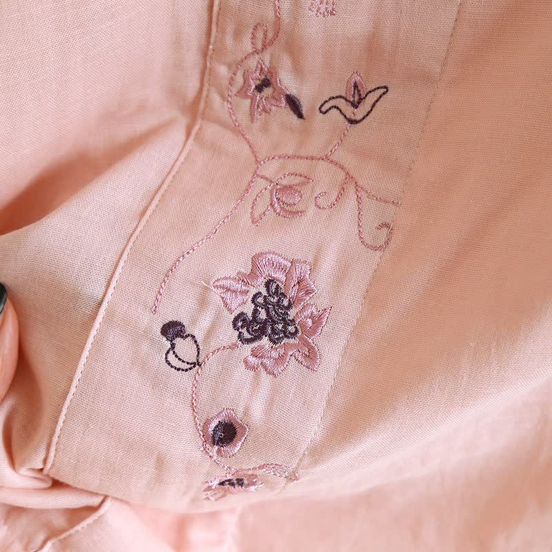 Completo da notte ricamato floreale in stile orientale Ownkoti - image 9